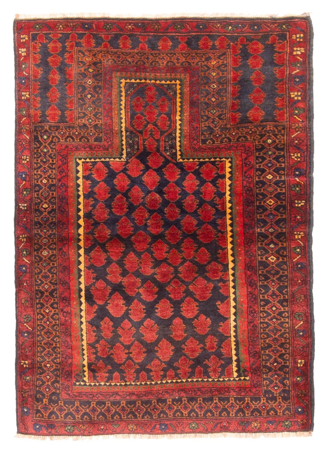 Traditional Vintage Hand-Knotted Area Rug 2’10” x 4’0″ Oriental Wool Carpet