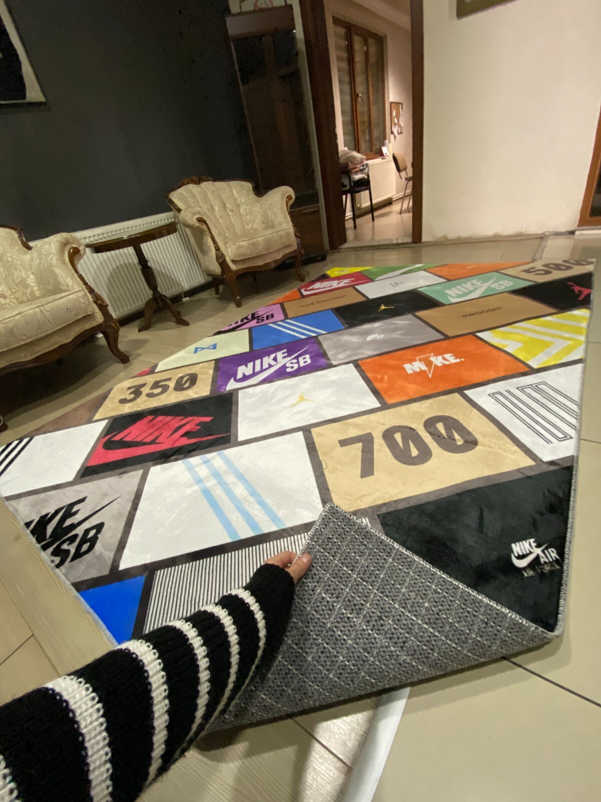 Shoebox rug, sneaker rug, sneaker room rug, shoe rug, hypebeast rug