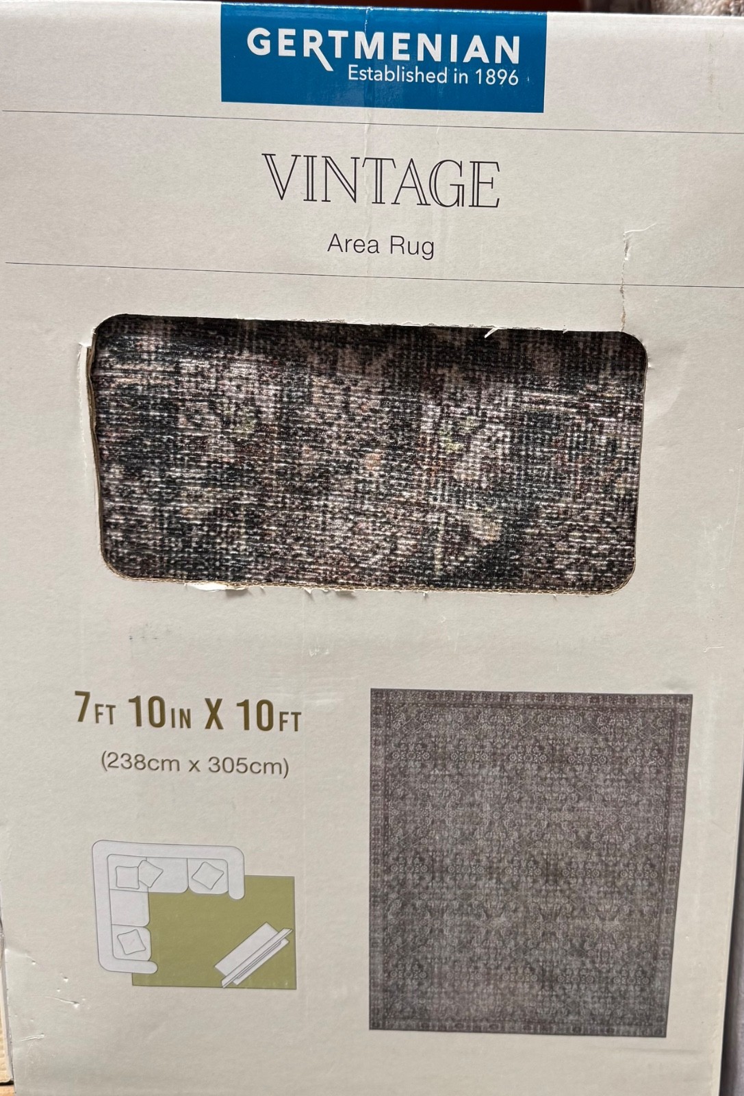 Brand New Gertmenian Vintage Area Rug 7’10” x 10’ Large Area Rug