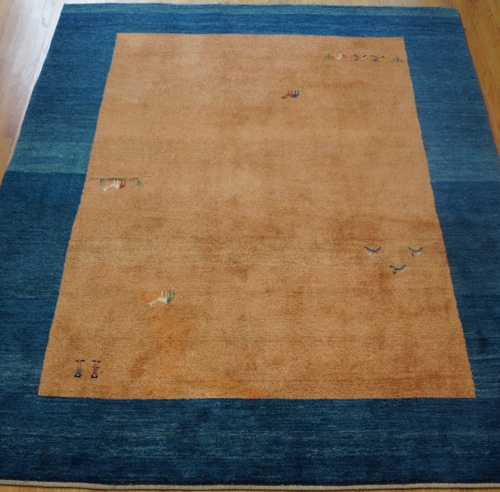 Fine Gabbehh Camels Goats Hand Knotted Wool Oriental Rug 7’4″ x 9’8″