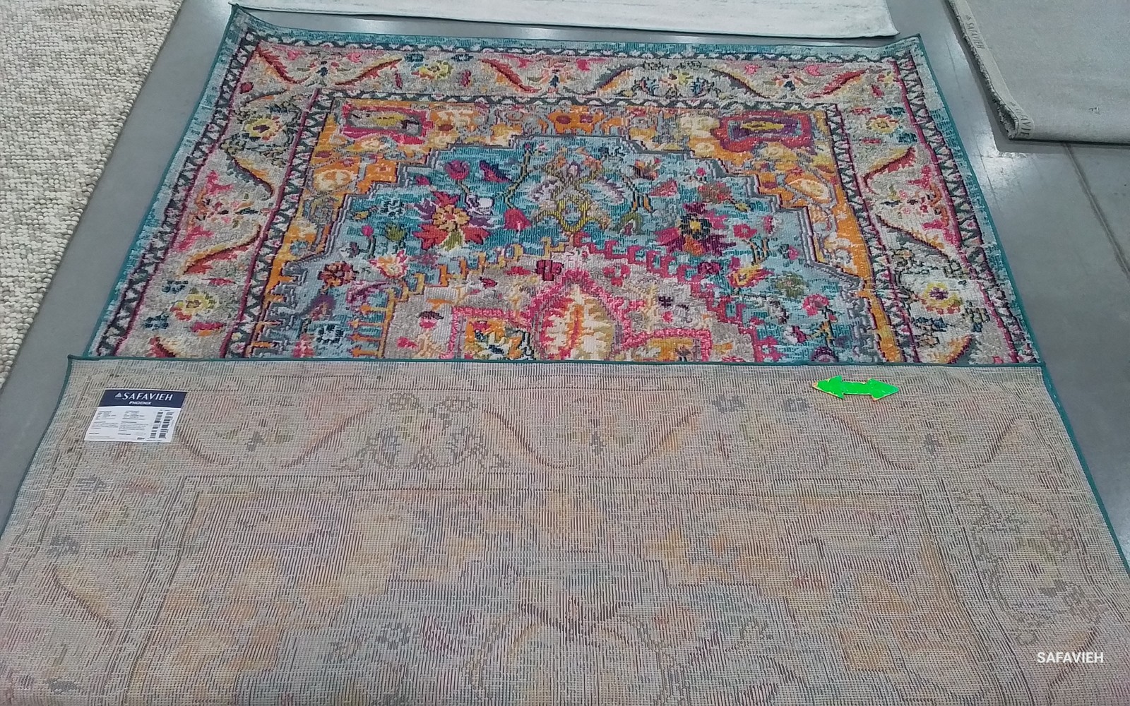 TURQUOISE / BEIGE 8′-0″ x 10′-0″ Damaged Rug, Reduced Price 1172800272 PHX153K-8