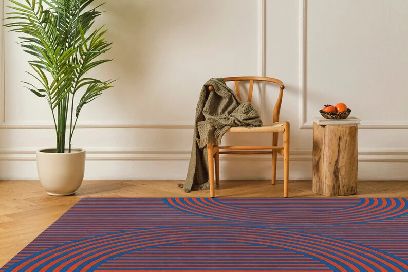 Hand Tufted rug 10×14, 10×10 / Rectangular carpet 9×13, 9×12 Geometric wool 8×13