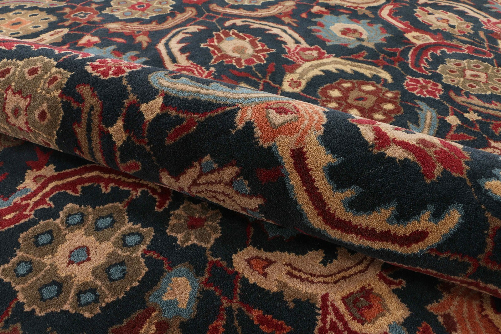New Eva Bijar Style Blue Handmade Traditional Oriental Area Wool Rugs & Carpet