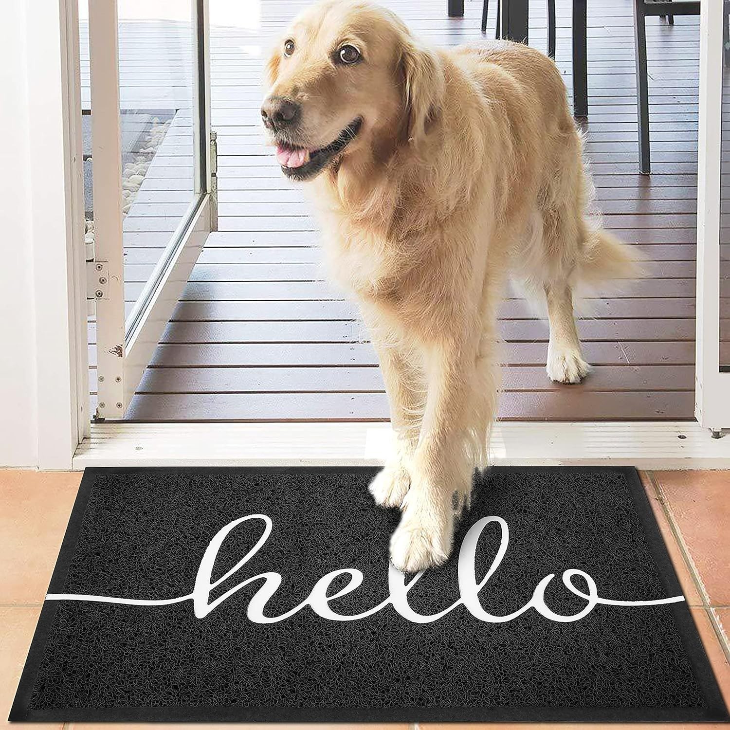 Hello Doormat Heavy Duty Non Slip 30×17.5 Inch Floor Mat Outdoor Indoor Entryway