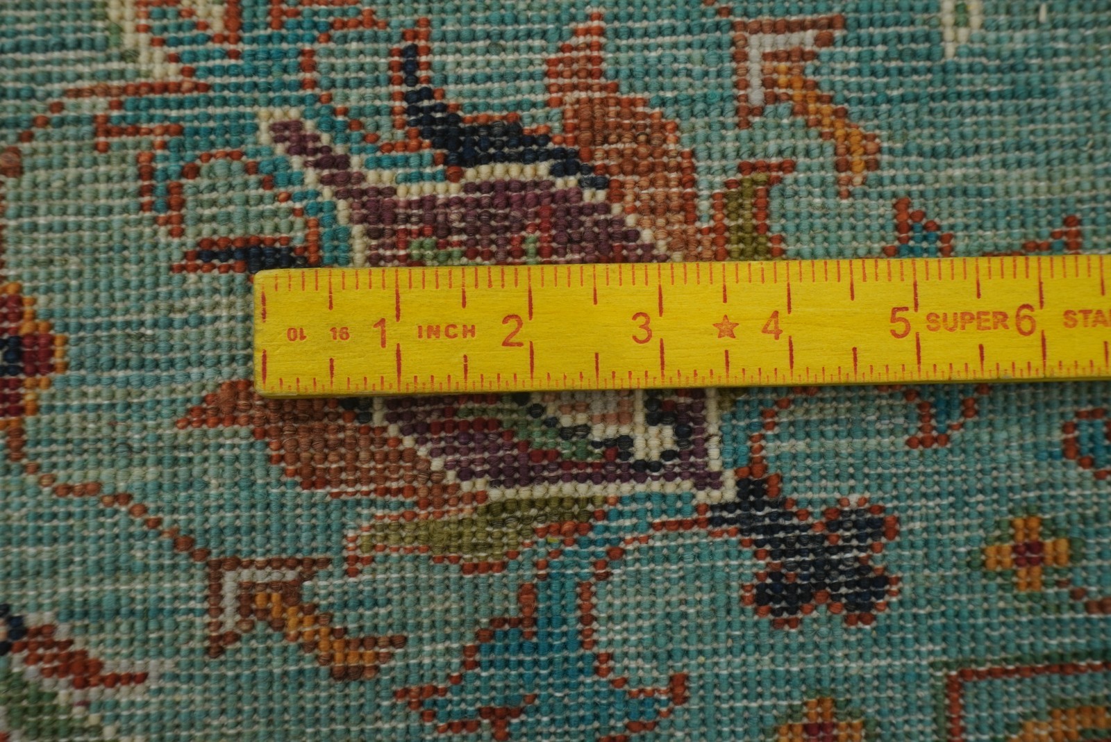 6×8 ft Turquoise Blue Afghan Hand Knotted Wool Oriental Rug