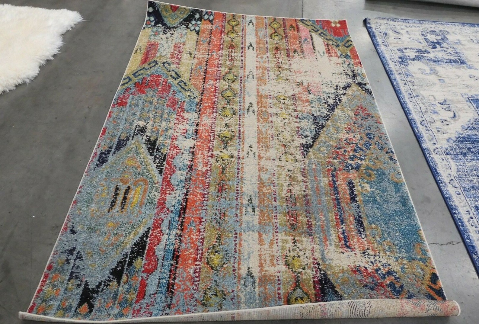 MULTI 5′-1″ X 7′-7″ Binding Stain Rug, Reduced Price 1172618717 MNC222F-5