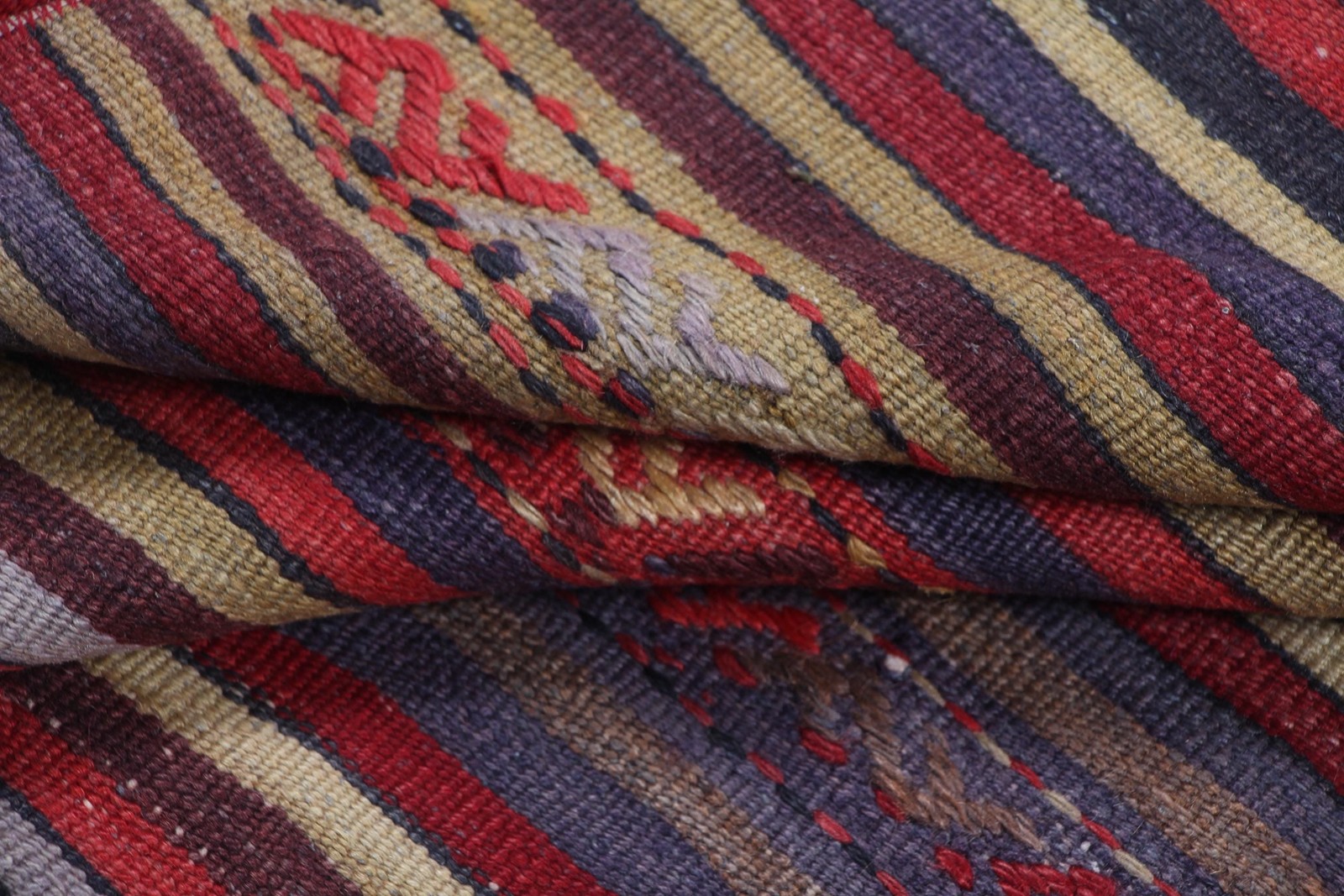 Turkish Rug, 4,6×11,2 ft Large Vintage Rug, Kilim Red Green Oriental Rug