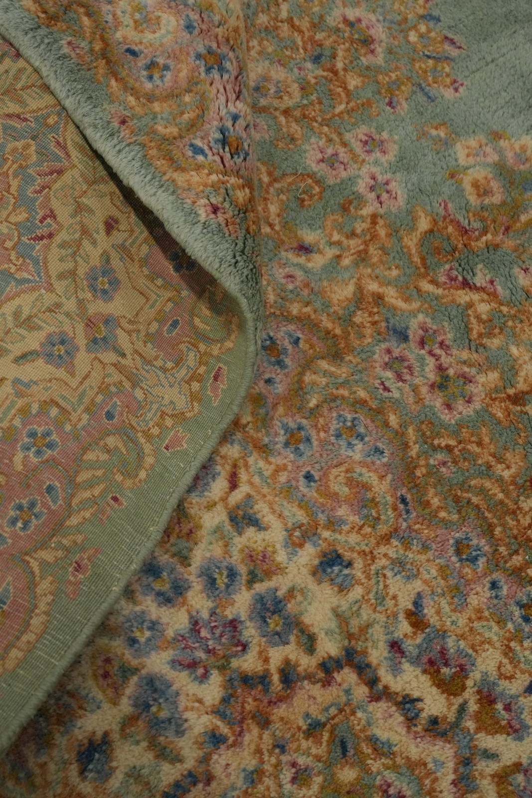 Vegetable Dye Vintage Green Traditional Large Rug 11×21 ft Hand-knotted Wool