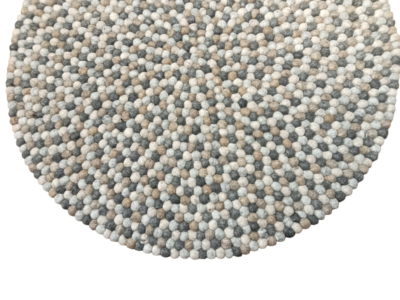 100cm Round Felt Ball Rug 100% New Zealand Wool Handfelted Nepal Nursery Carpet
