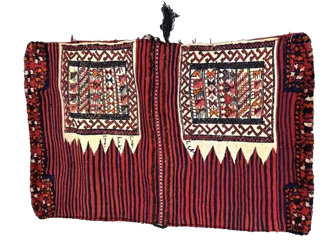 Handmade Vintage Tribal Geometric Pillow Cushion Bag Turkish 3 x 5 Red Hand