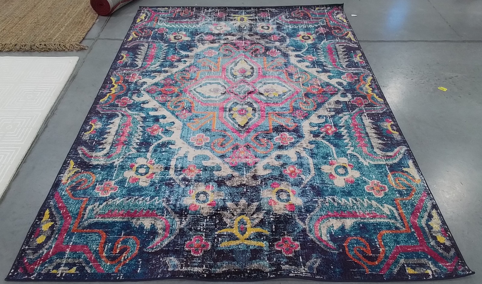 BLUE / FUCHSIA 6′-7″ x 9′-2″ Flaw in Rug, Reduced Price 1172807334 MNC252J-6