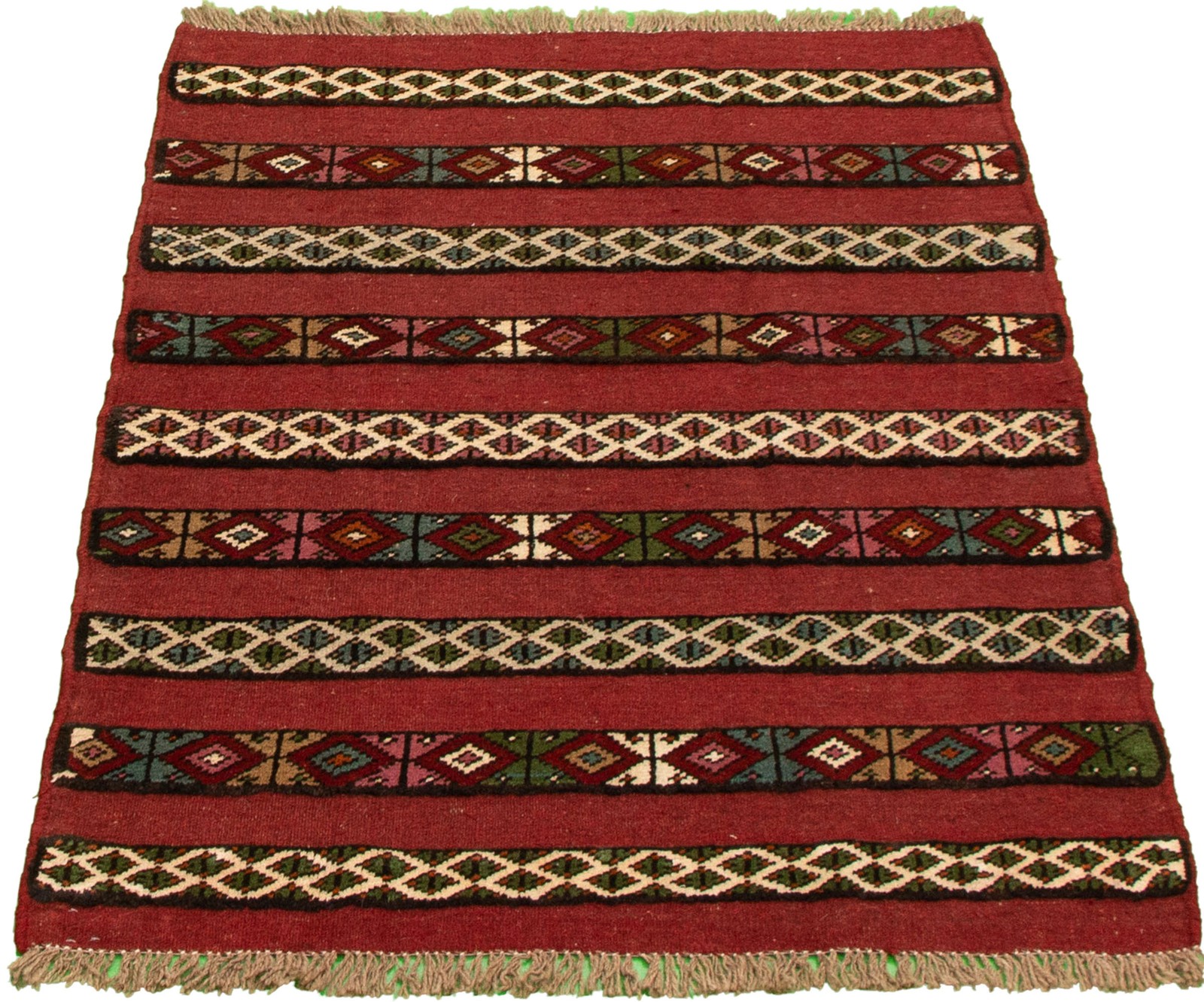 Vintage Hand-Knotted Carpet 3’5″ x 5’1″ Traditional Oriental Wool Area Rug