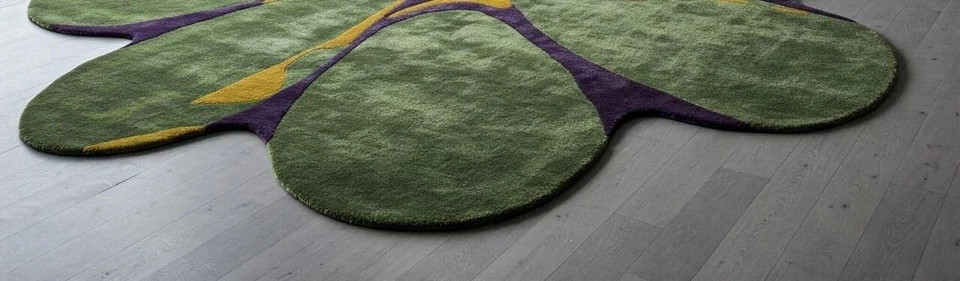 Its Traditional Design Hand-Tufted Flower Shape Modern 100% Soft Wool Study Room