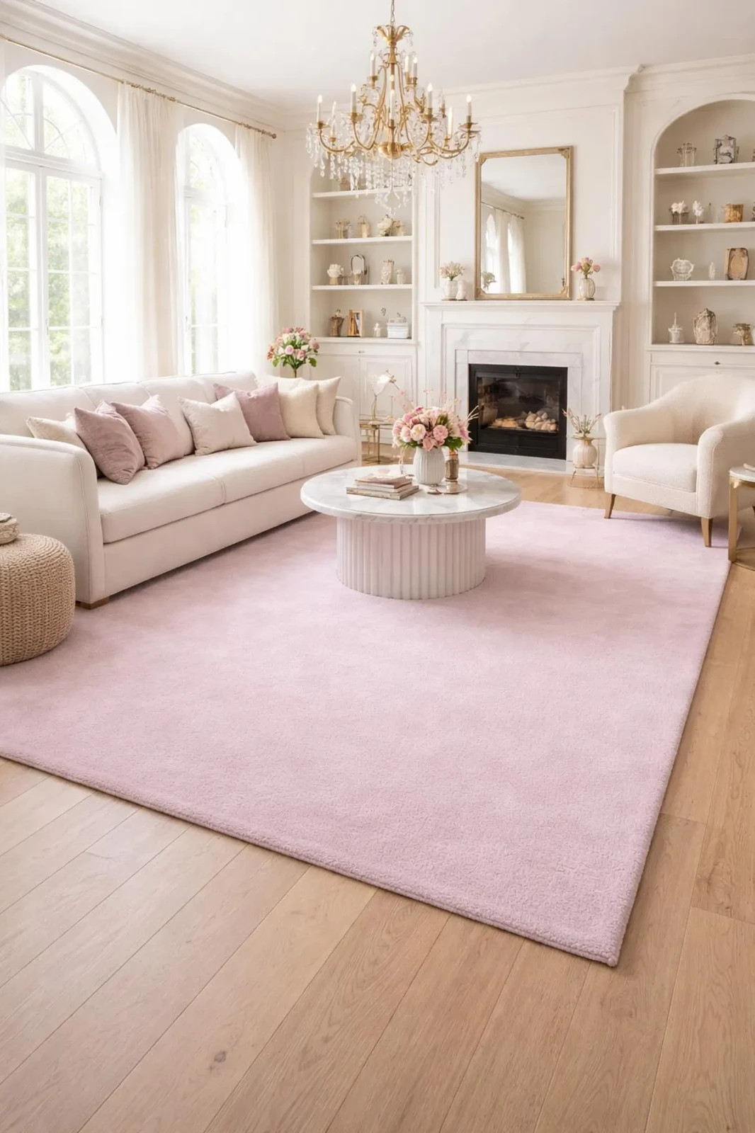 Hand Tufted Wool Rug Cut Pile | Soft Rug for Living Room | Modern Minimal Solid
