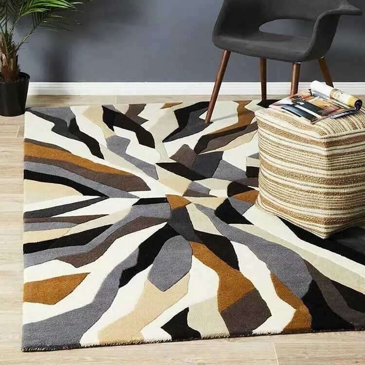 Calais Modern Abstract Hand-Tufted 100% Wool Soft Area Rug Carpet