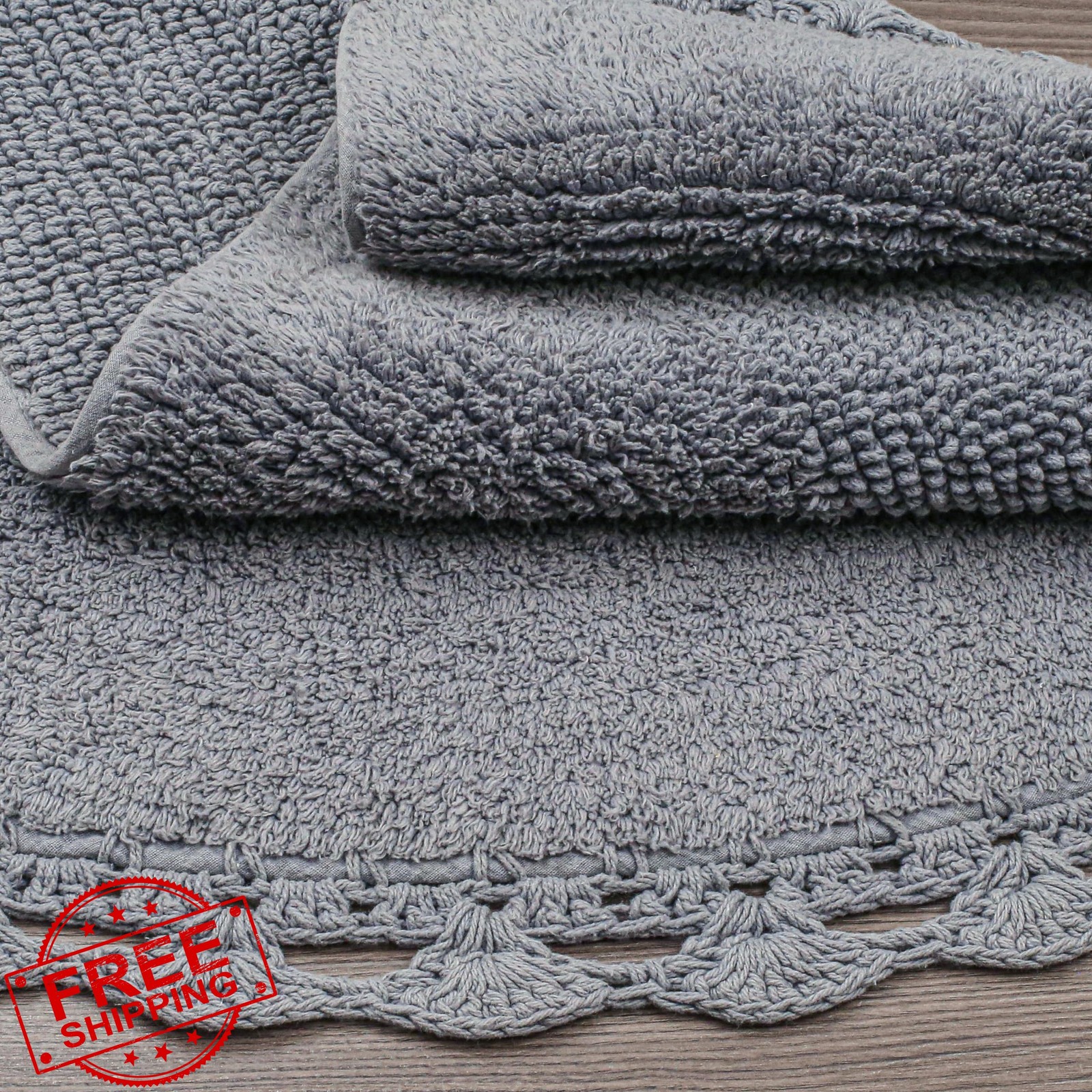 Savi Home 22×42 Half Moon Rug Charcoal Grey