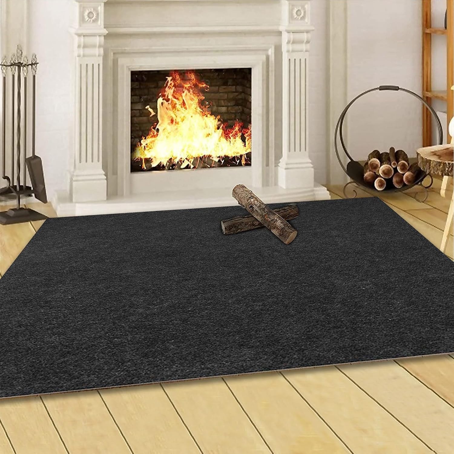 Fireproof Fire Pit Mat – Non Slip Hearth Rug 36” x 72” for Floor Protection