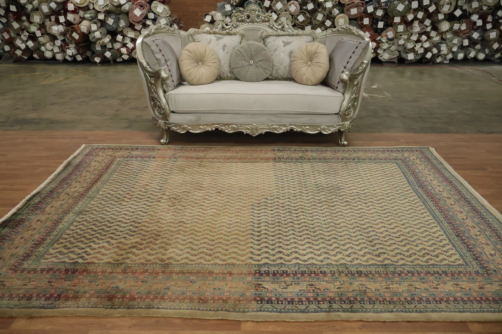 Traditional Wool Area Rug 7×10 Ft Handmade Oriental Carpet Tribal Geometric Rug