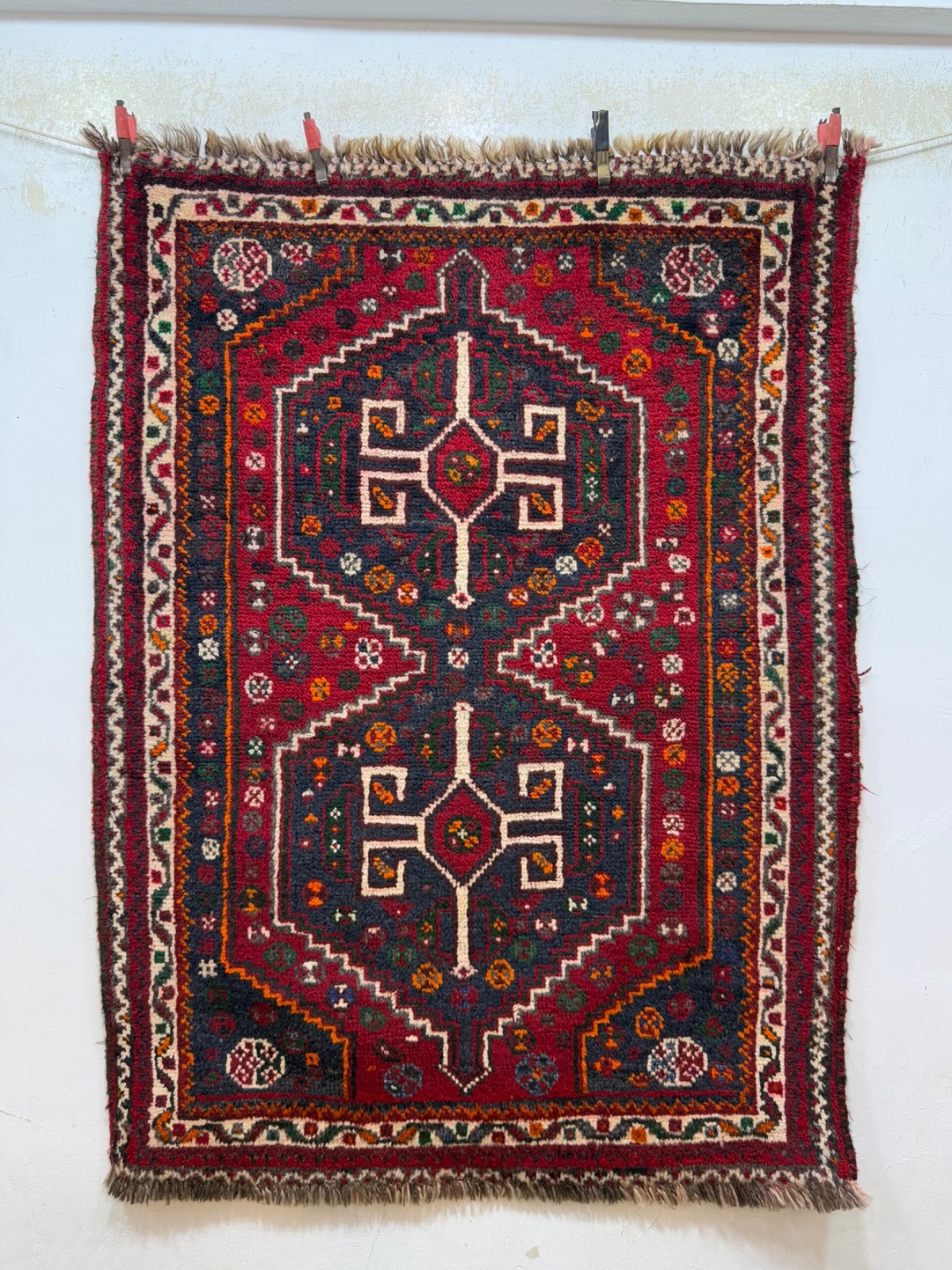 Vintage Hand Knotted Oriental Decorative Wool Rug Floor Covering 120×91 Cm