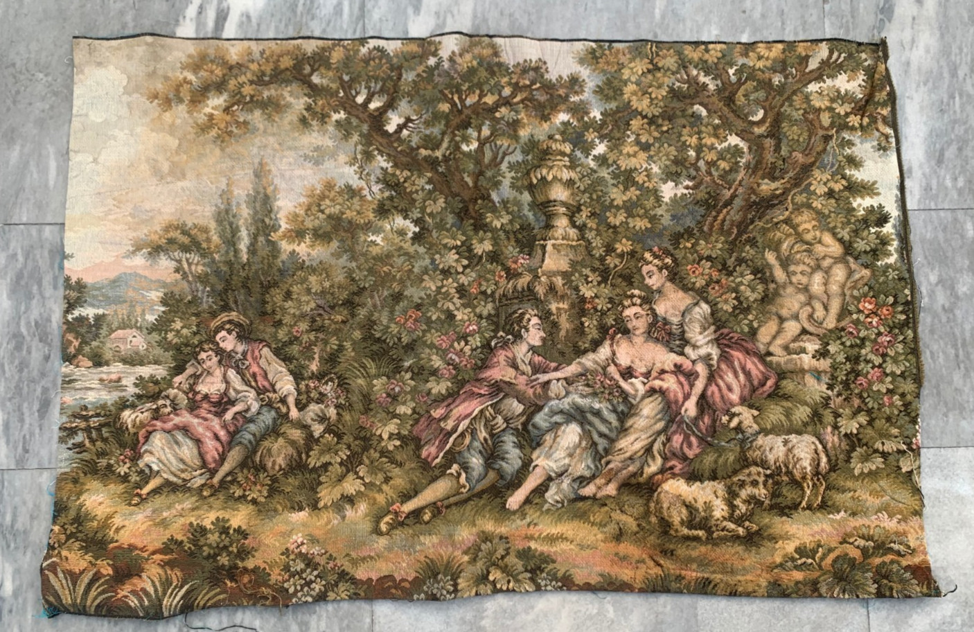 Vintage Tapestry, French Tapestry Romantic Pictorial Tapestry Home Decor 2×3 ft