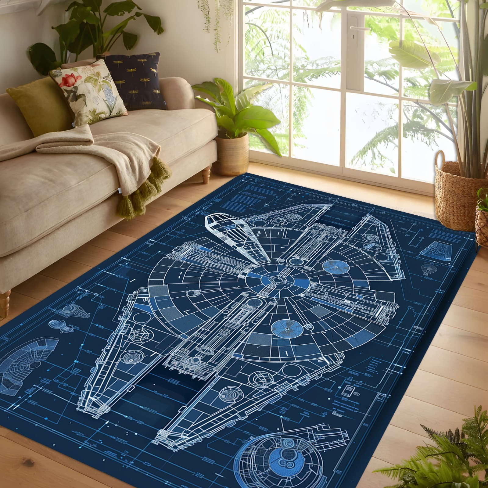 Starwars Area Rug, Starwars Themed Rug,Starwars Non Slip Rug,Starwars Design Rug