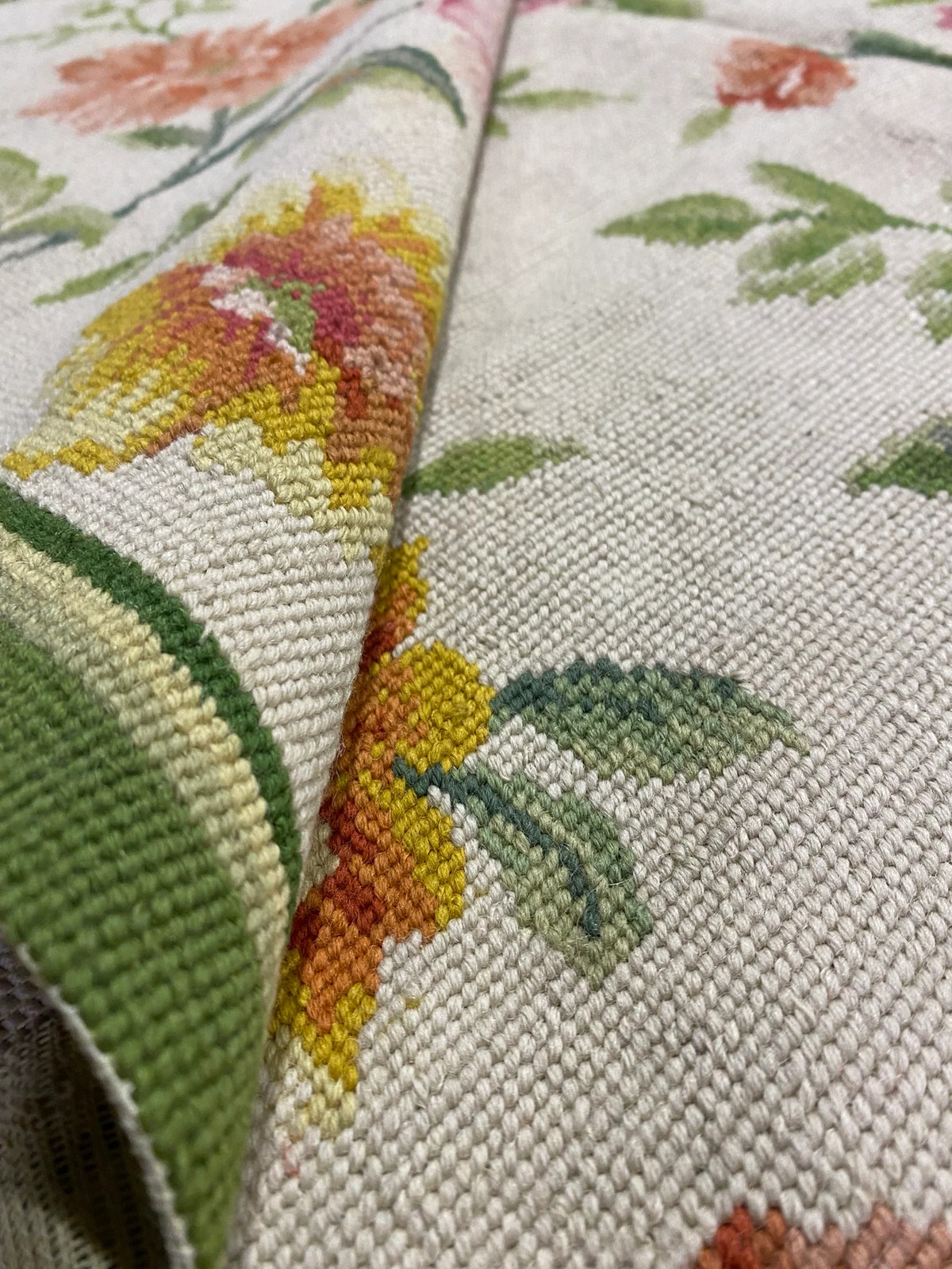 6 x 9 English Floral Needle Point Rug #F-3010