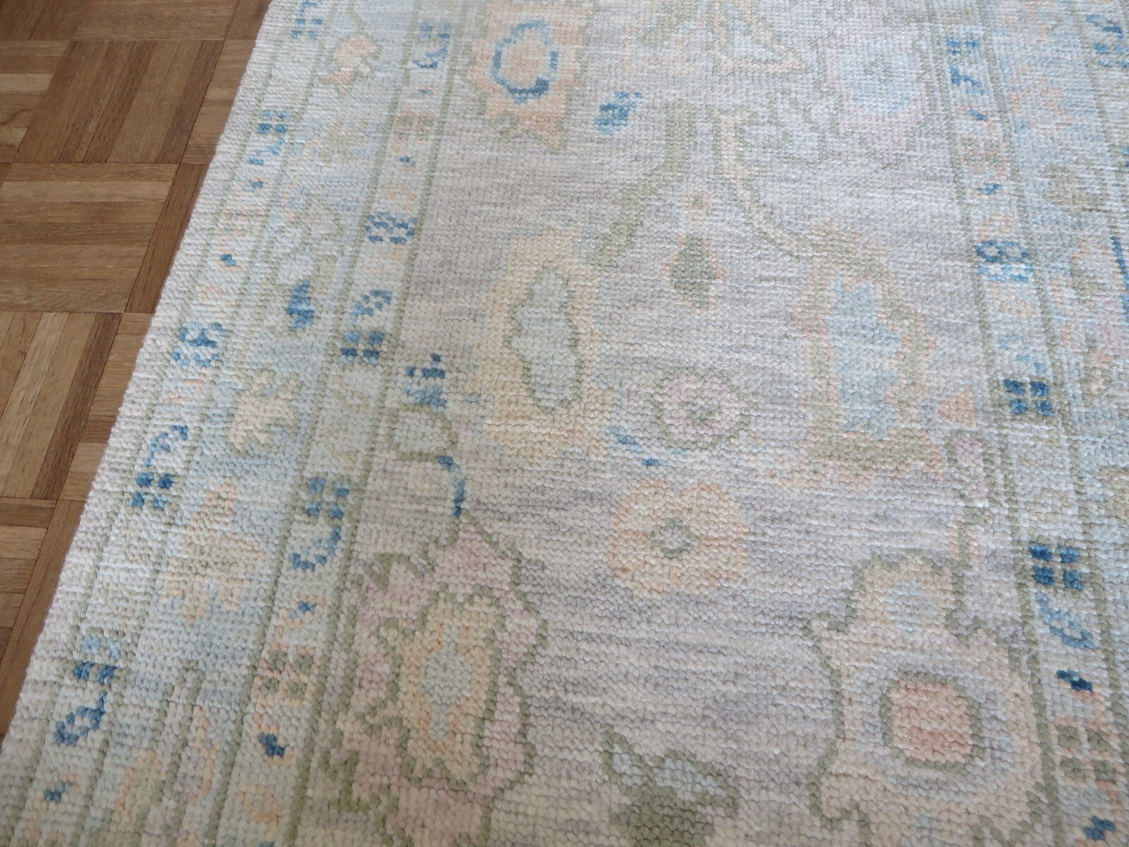 2’7 x 19’10 Runner Hand Knotted Gray Modern Oushak Oriental Rug G15809