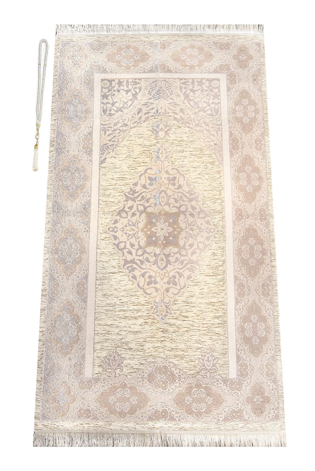 Muslim Prayer Rug with 99 Beads Tasbih, Soft Chenille Sajadah, Lightweight & …