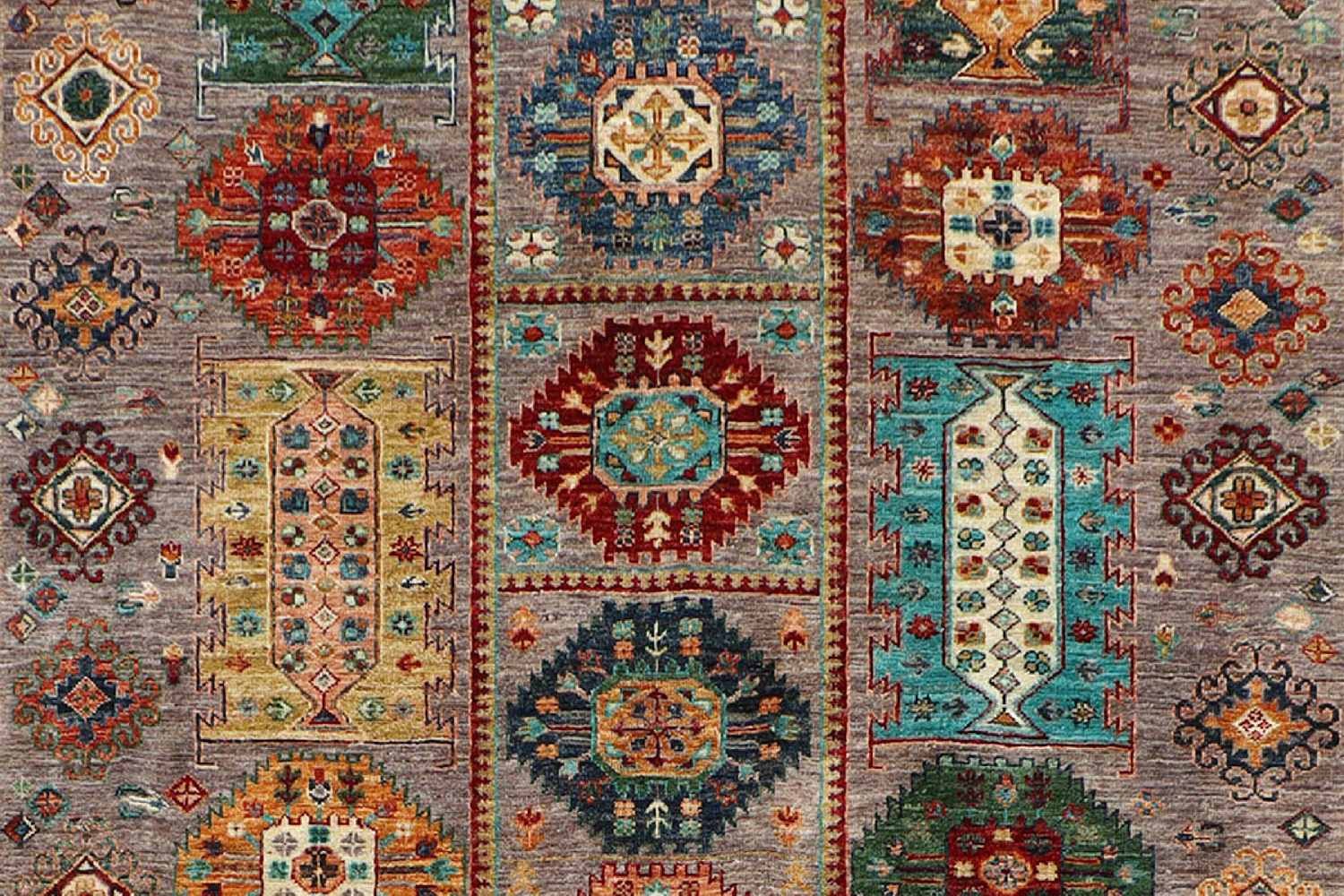 Afghan Ziegler Khorjin Ariana Modern Rug Gray 200×300 Hand-knotted Unique!