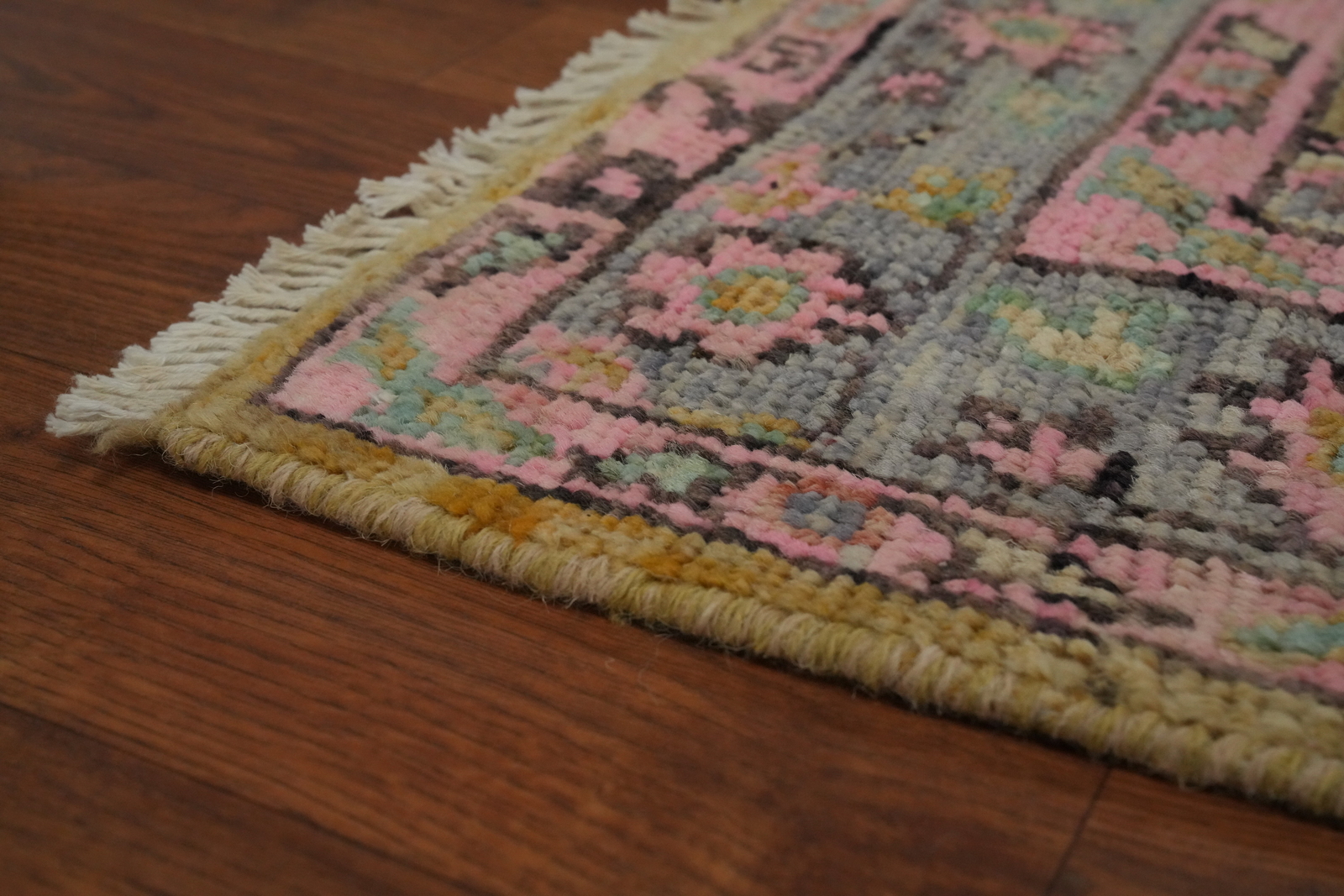 Vegetable Dye Handmade Oushak Turkish Accent Rug Wool Carpet 3×4 ft