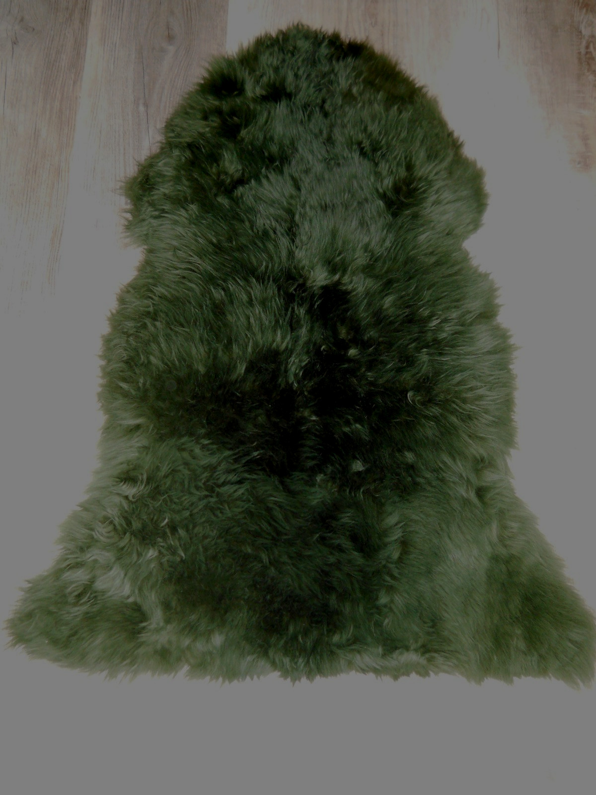 dark green real Sheepskin Lambskin shape Rug Fluffy Lambskin Fur Throw 2 x 3 ft