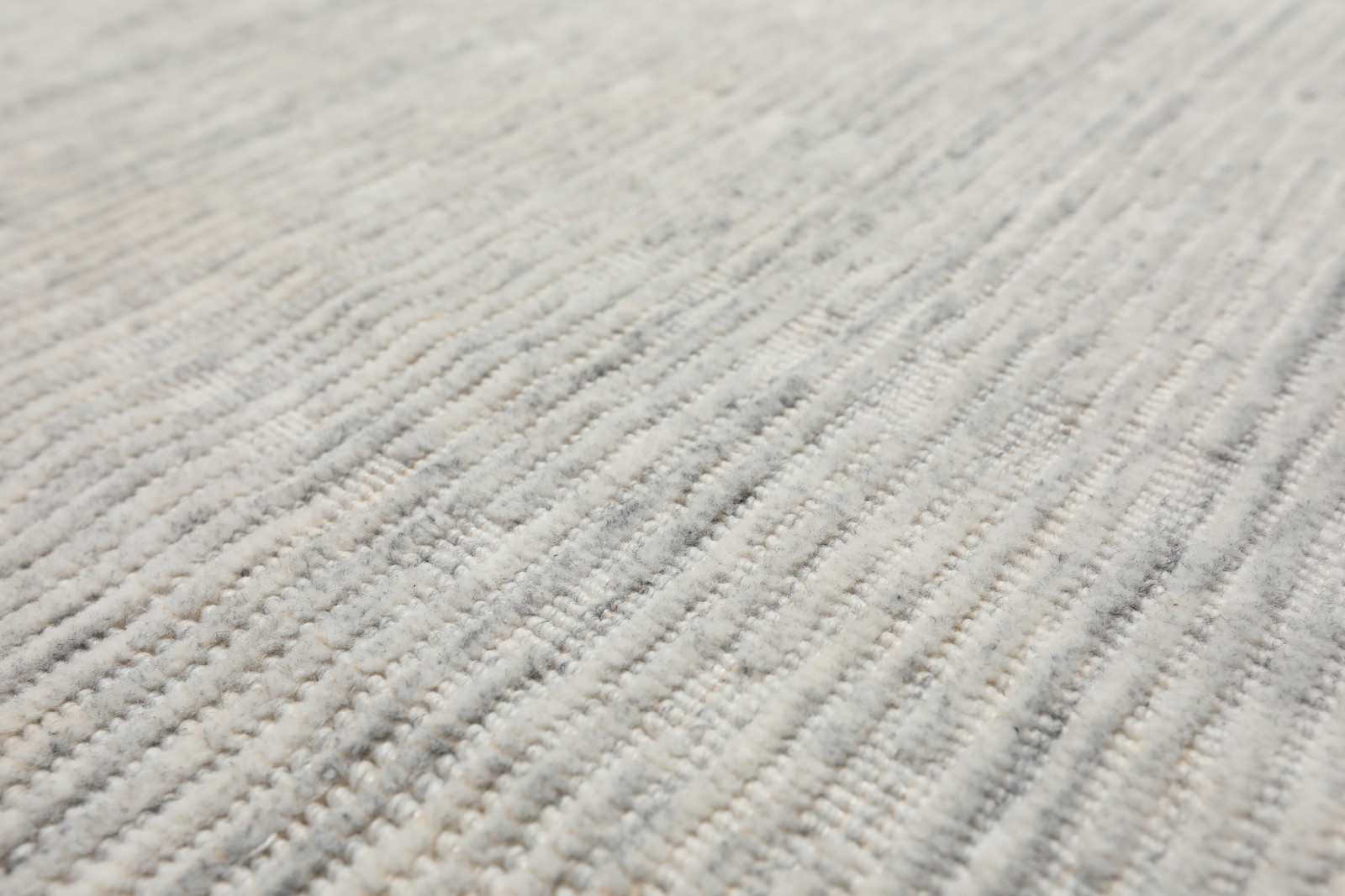 Multi Sizes Hand Loomed Wool Tone on Tone Gray, Ribbed Texture Handmade Rug