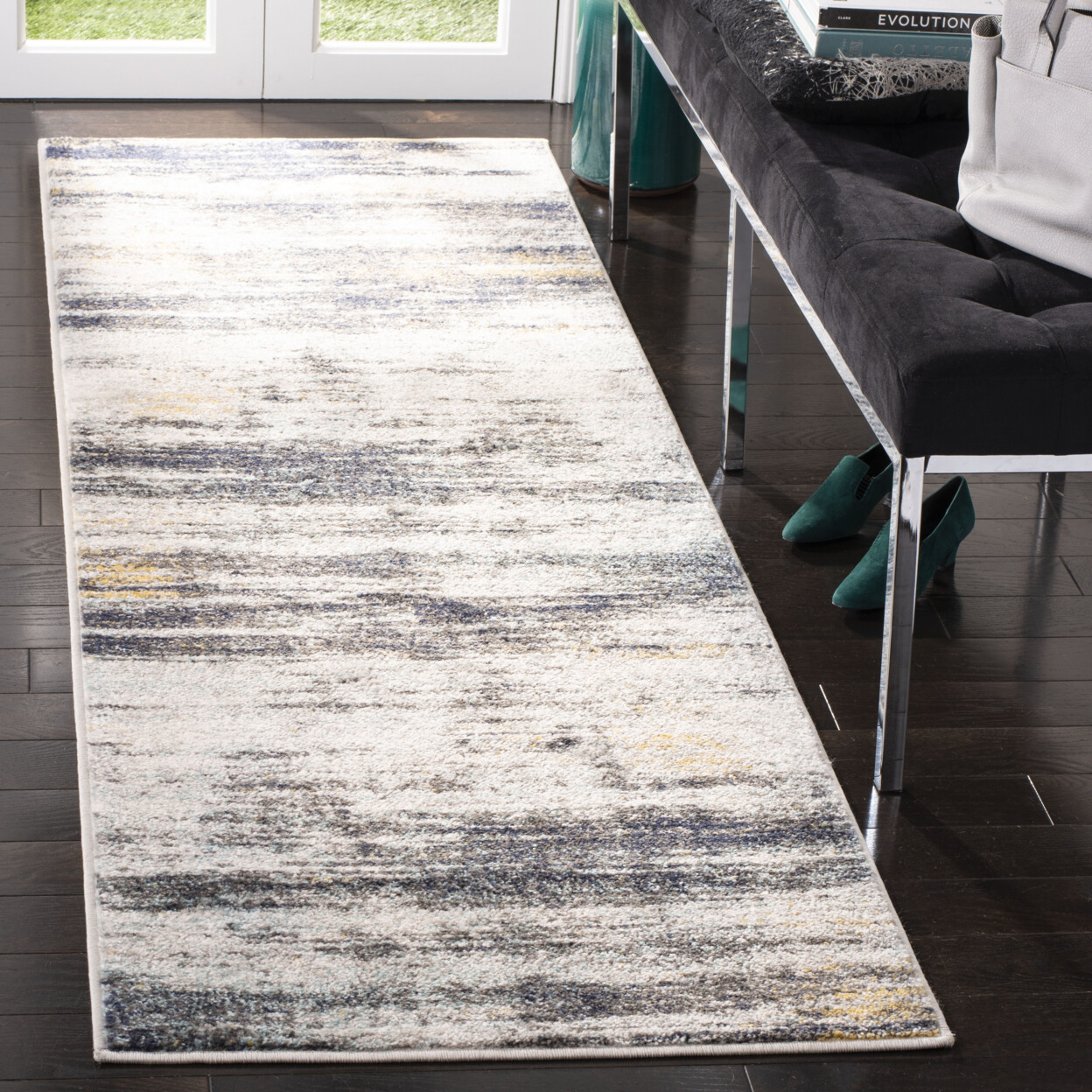 SAFAVIEH Adirondack ADR201F Light Grey / Black Rug
