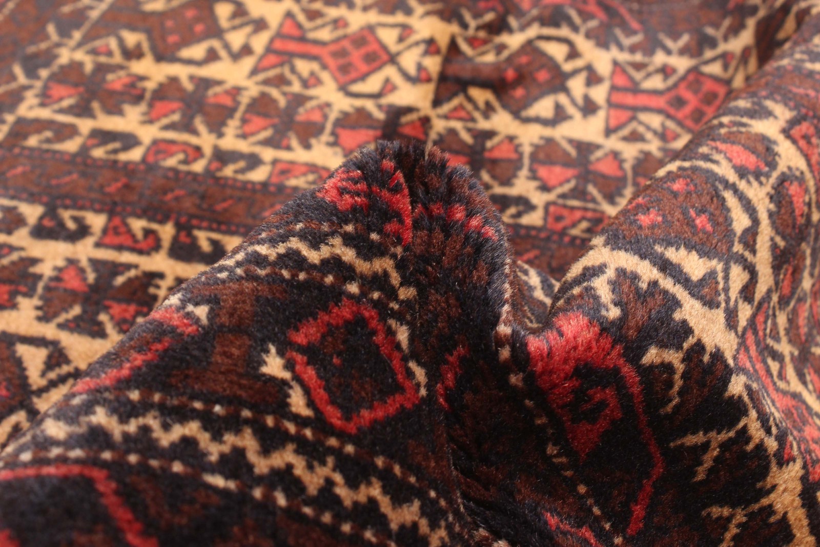 Vintage Traditional Hand-Knotted Area Rug 3’3″ x 4’9″ Oriental Wool Carpet