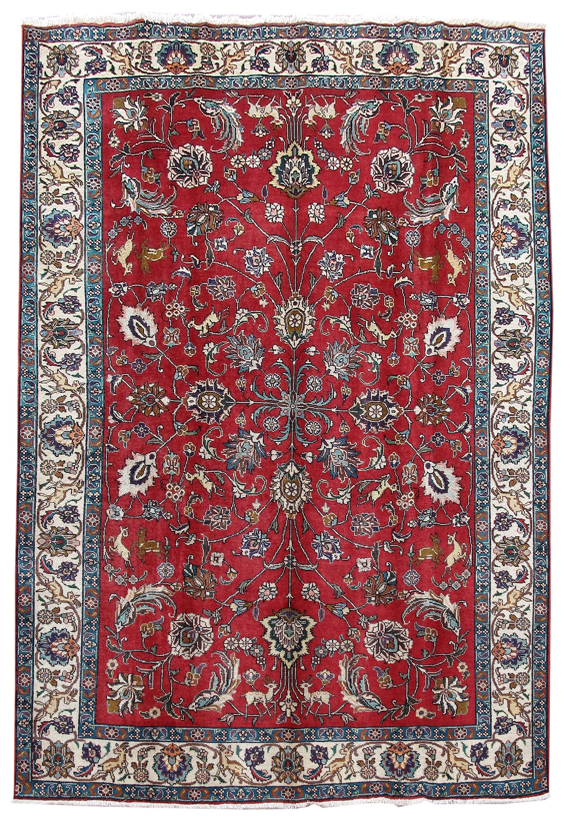 7′ x10′ Red Perssiaan Tabreez Rug 80741