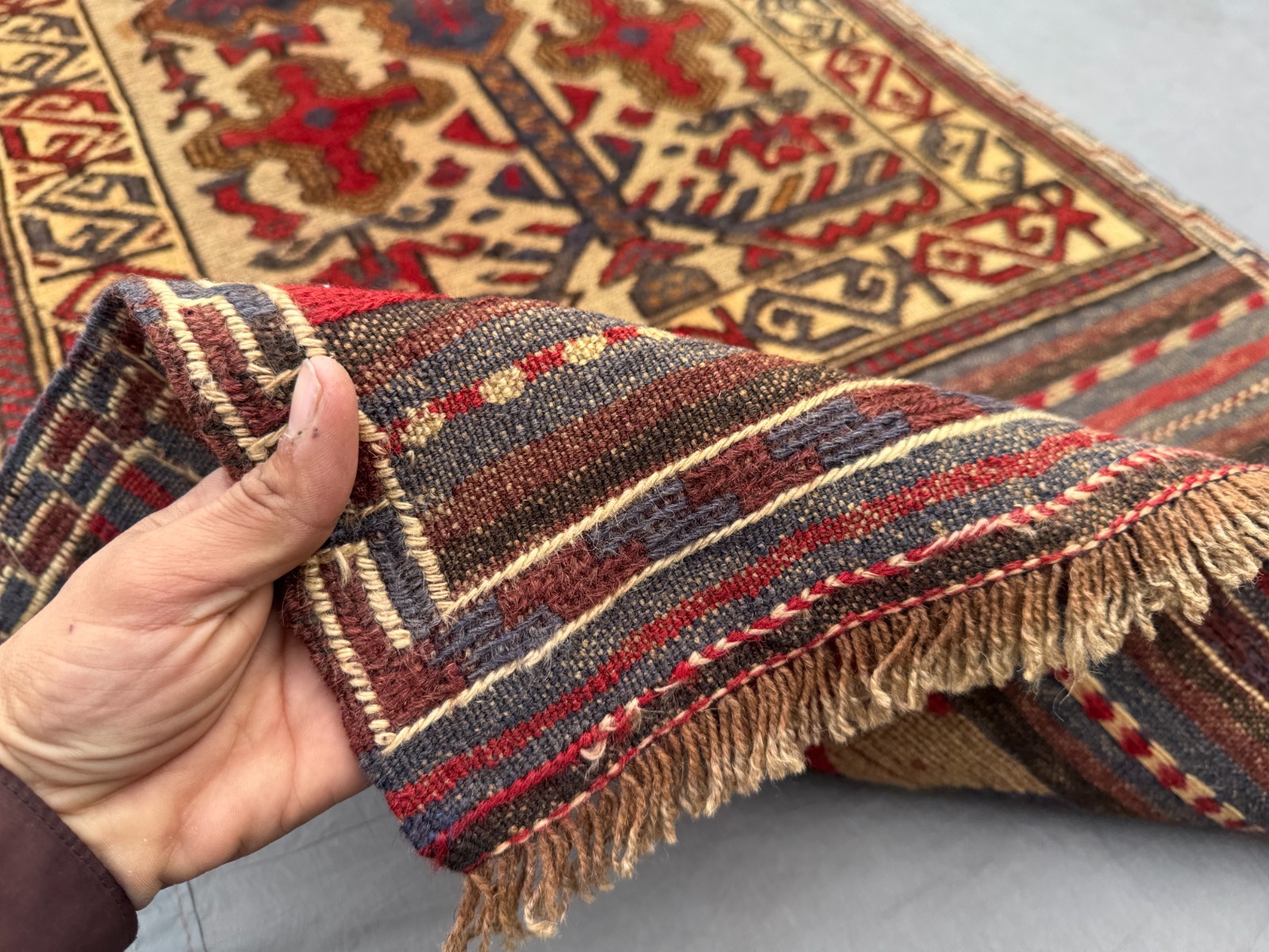2’5 x 12’2 Ft Striking Baluchi Tribal Runner Rug – Vintage Geometric Wool Carpet