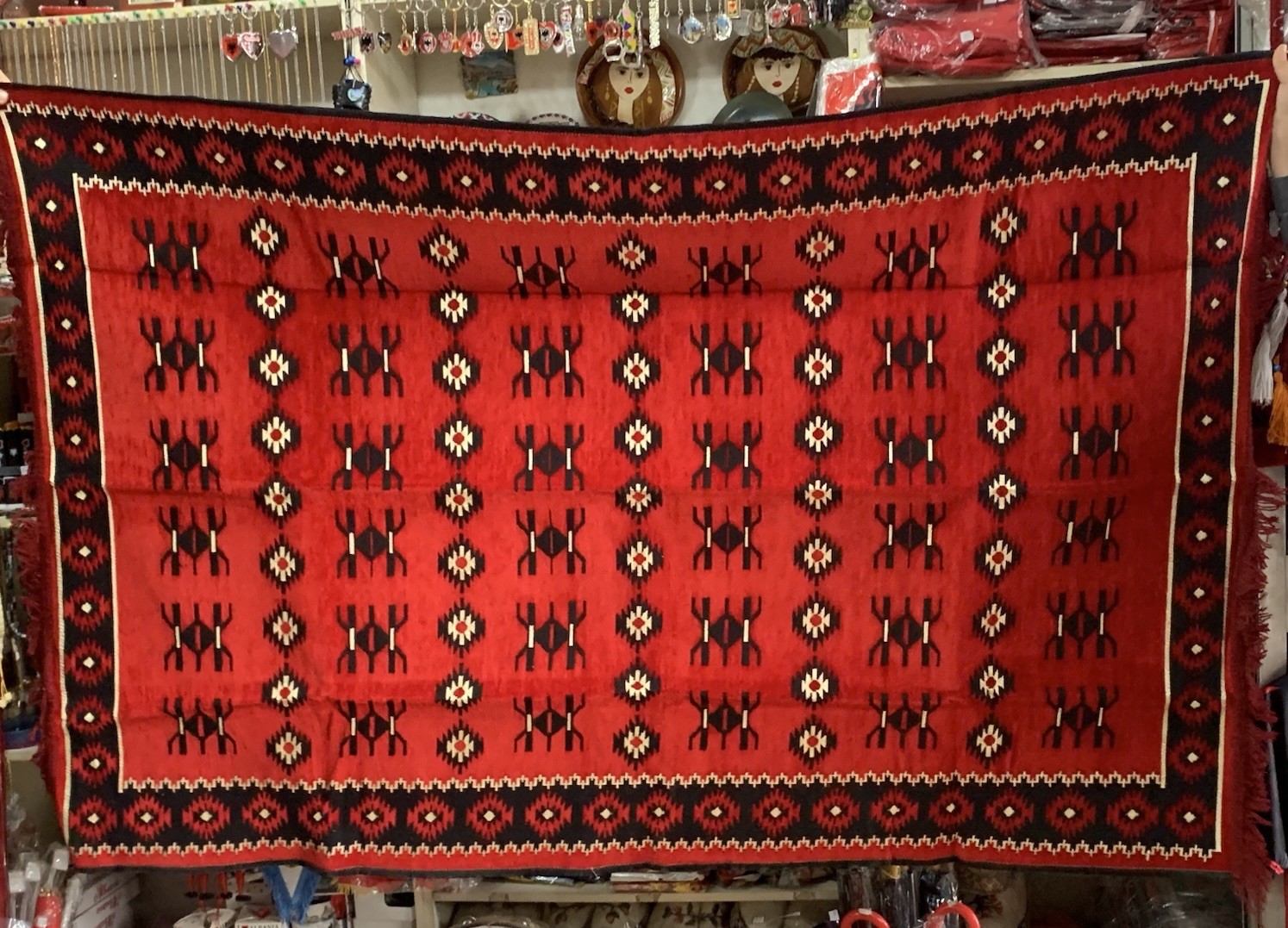 NEW ALBANIA KOSOVA ARTISAN KILIM CARPET RUG-MULTICOLOR-COTTON-180 CM X 117 CM