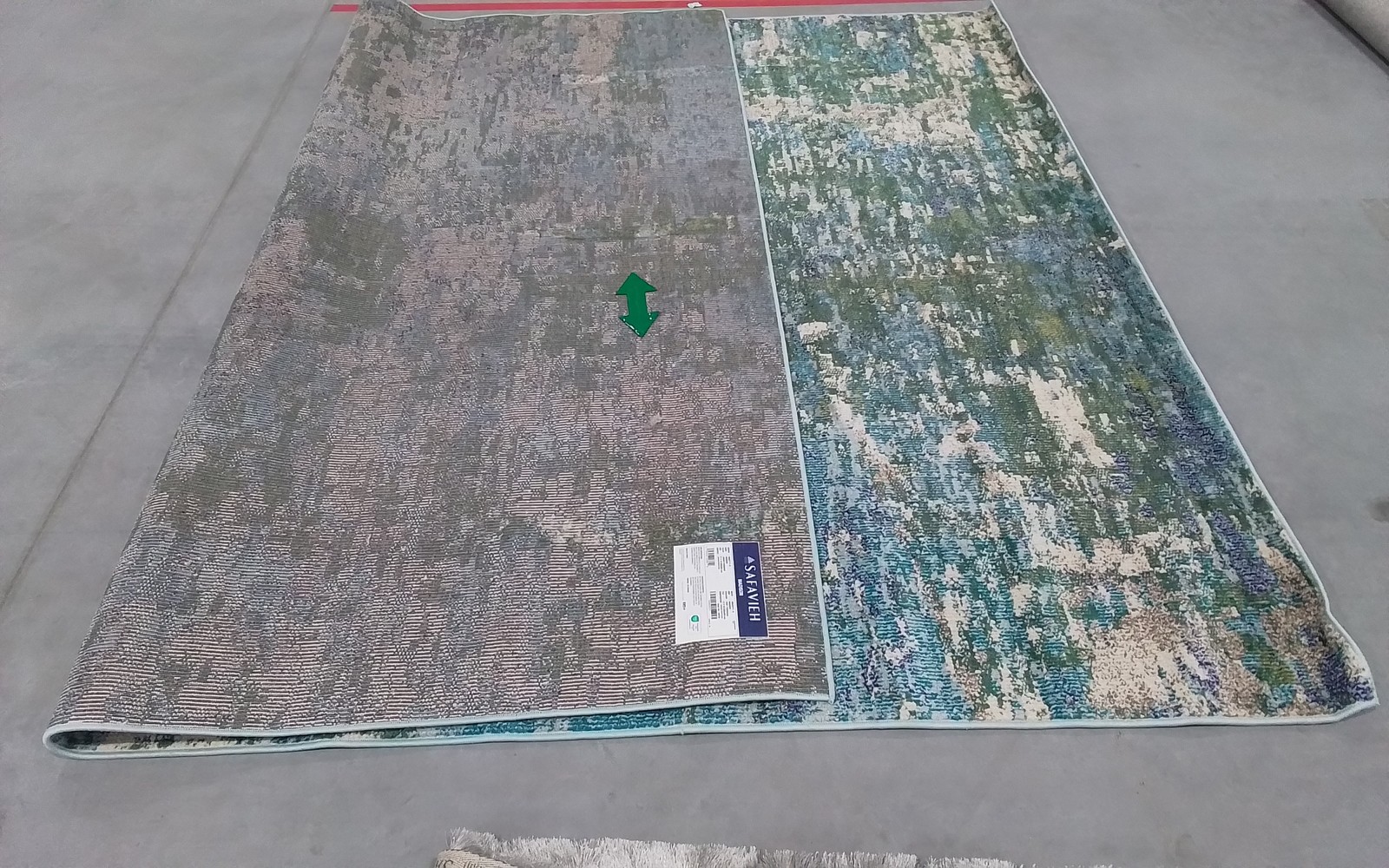 GREEN/TURQUOISE 8′-0″ x 10′-0″ Back Stain Rug Reduced Price 3172810180 MAD471Y-8