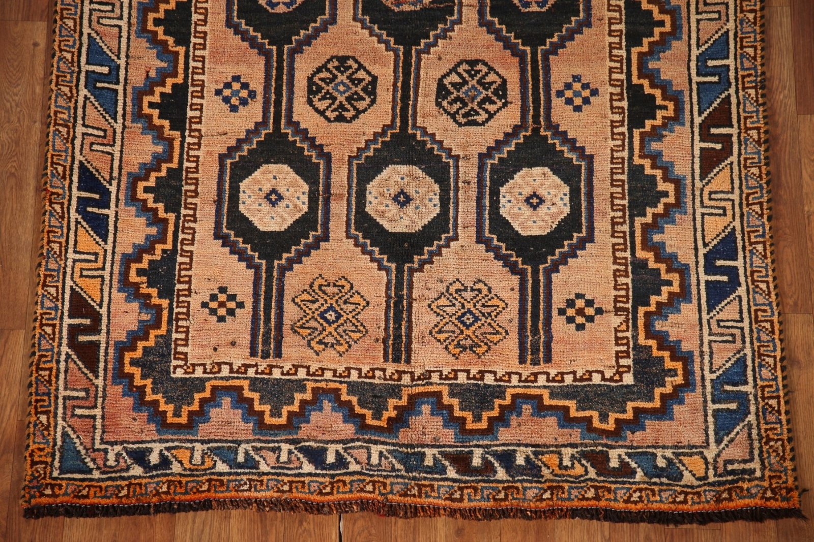 Vintage Geometric Tribal 4×8 ft. Tribal Rug Hand-knotted Lori Wool Carpet