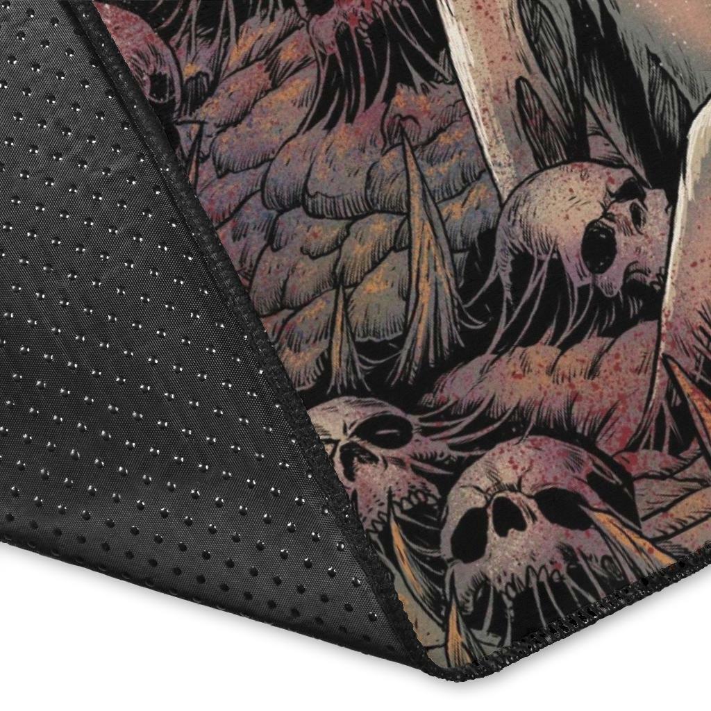 Skull Demon Satanic Pentagram Nymphomania Witch Throne Area Rug