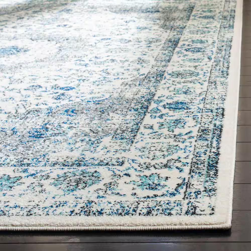Evoke 8 Ft. X 10 Ft. Gray/Ivory Border Area Rug