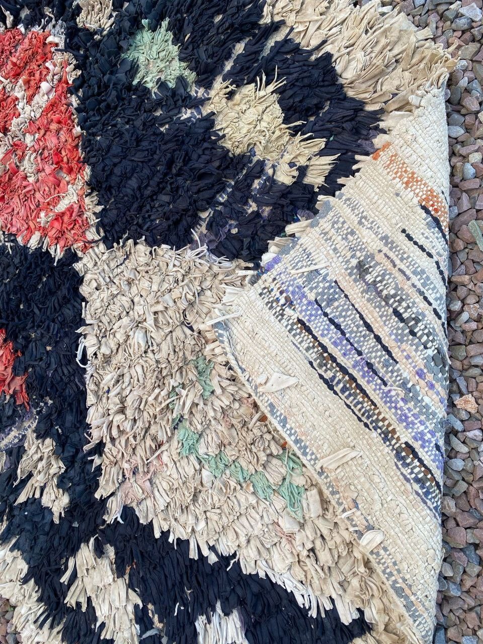 Moroccan Boucherouite Handmade Vintage Rug 2’8×6’2 ft Berber Assorted Area Rug
