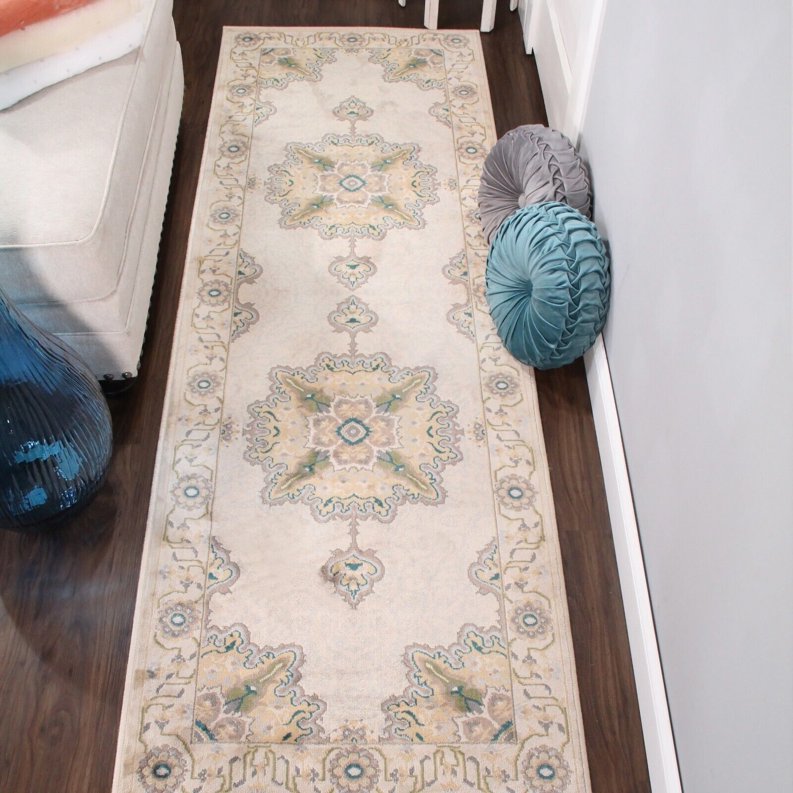 Edeline Medallion Oriental Colorfast Runner Soft Pet & Kid Friendly Area Rugs