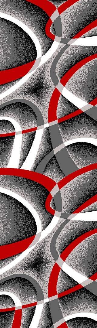 Premium Carved Modern Contemporary Abstract Rug 2305 Red 5’3”x7’6”