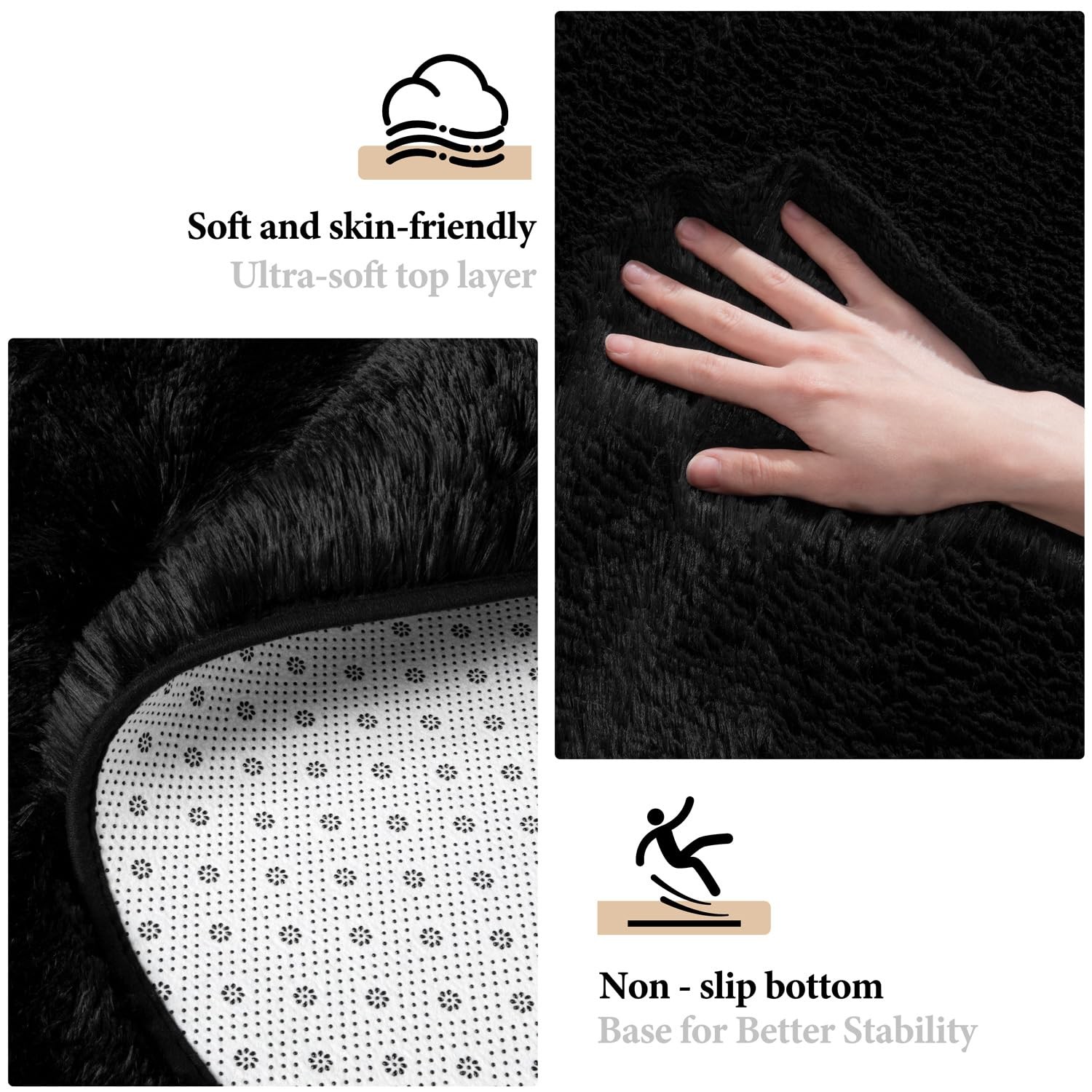 Kixinwa Large Round Area Rug For Living Room 7X7 Fluffy Soft Circle Rugs For