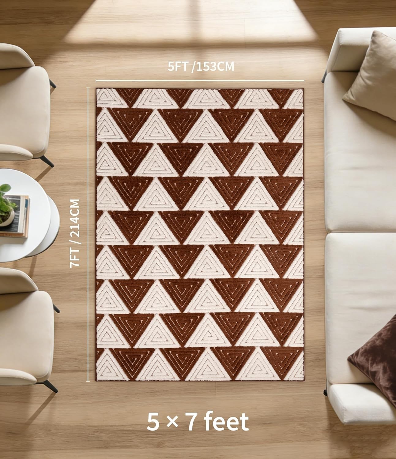 Area Rugs Geometric Ultra Soft Washable Carpet Mat for Bedroom Living Room Floor