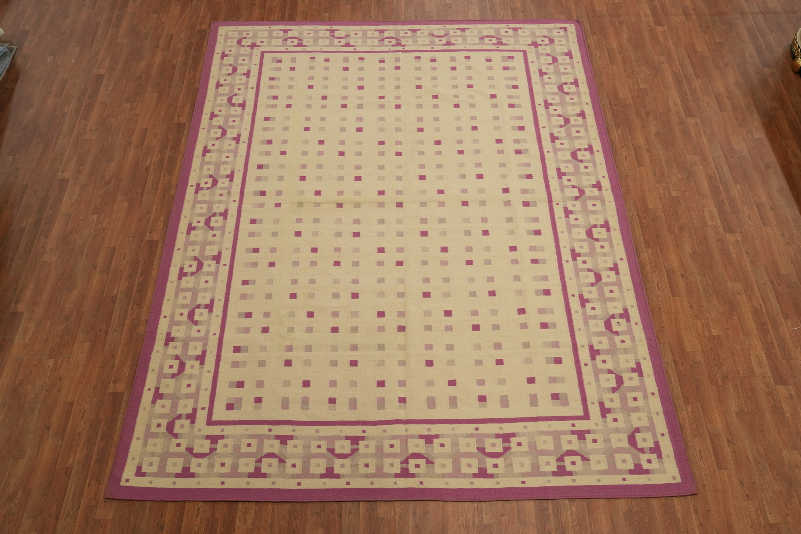 Kilim Durrie Kelim Handmade Rugs Flatweave Vibrant Geometric Carpet 9×12 ft