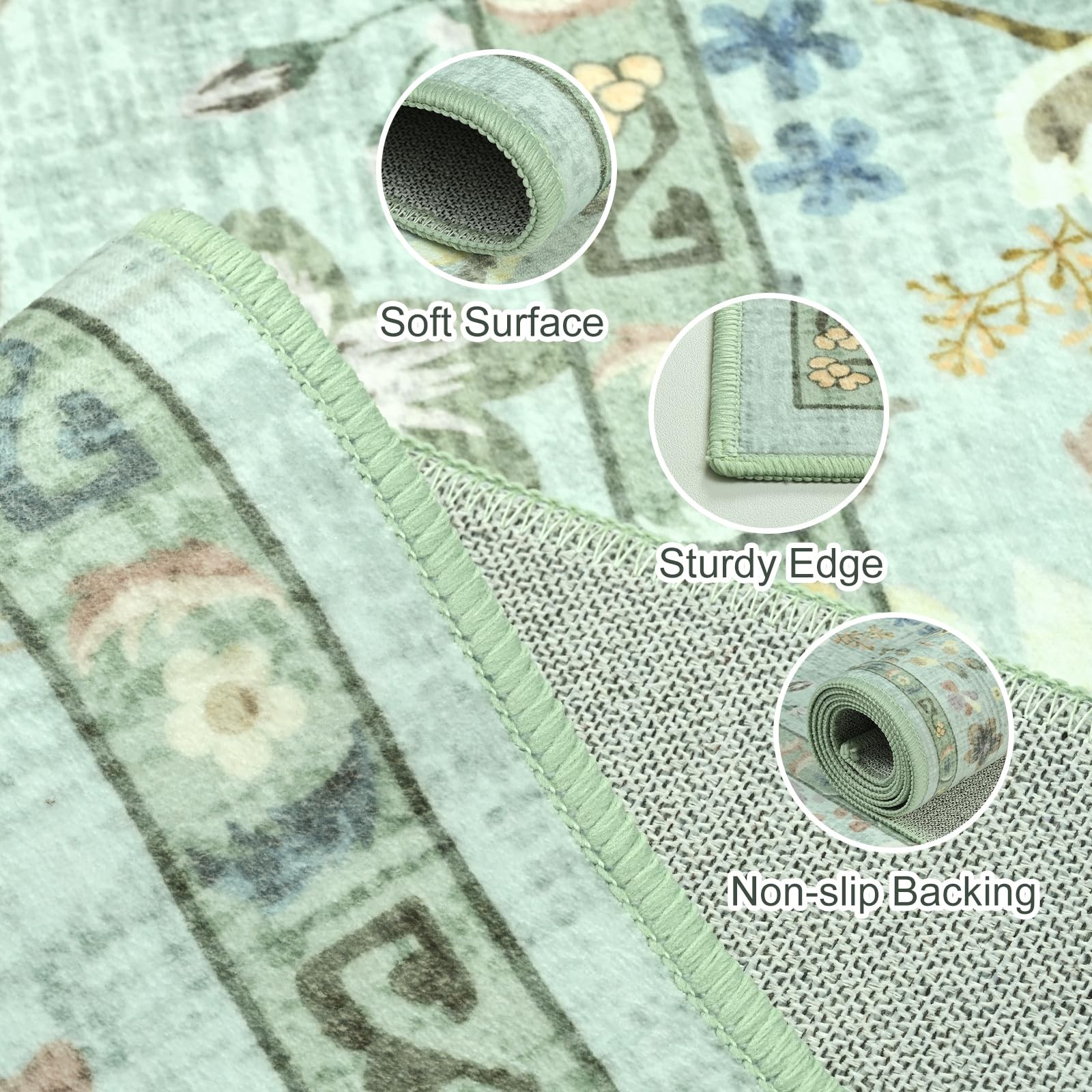 2×3 Area Rug for Bedroom, Small Rugs for Entryway, Kitchen, Bathroom