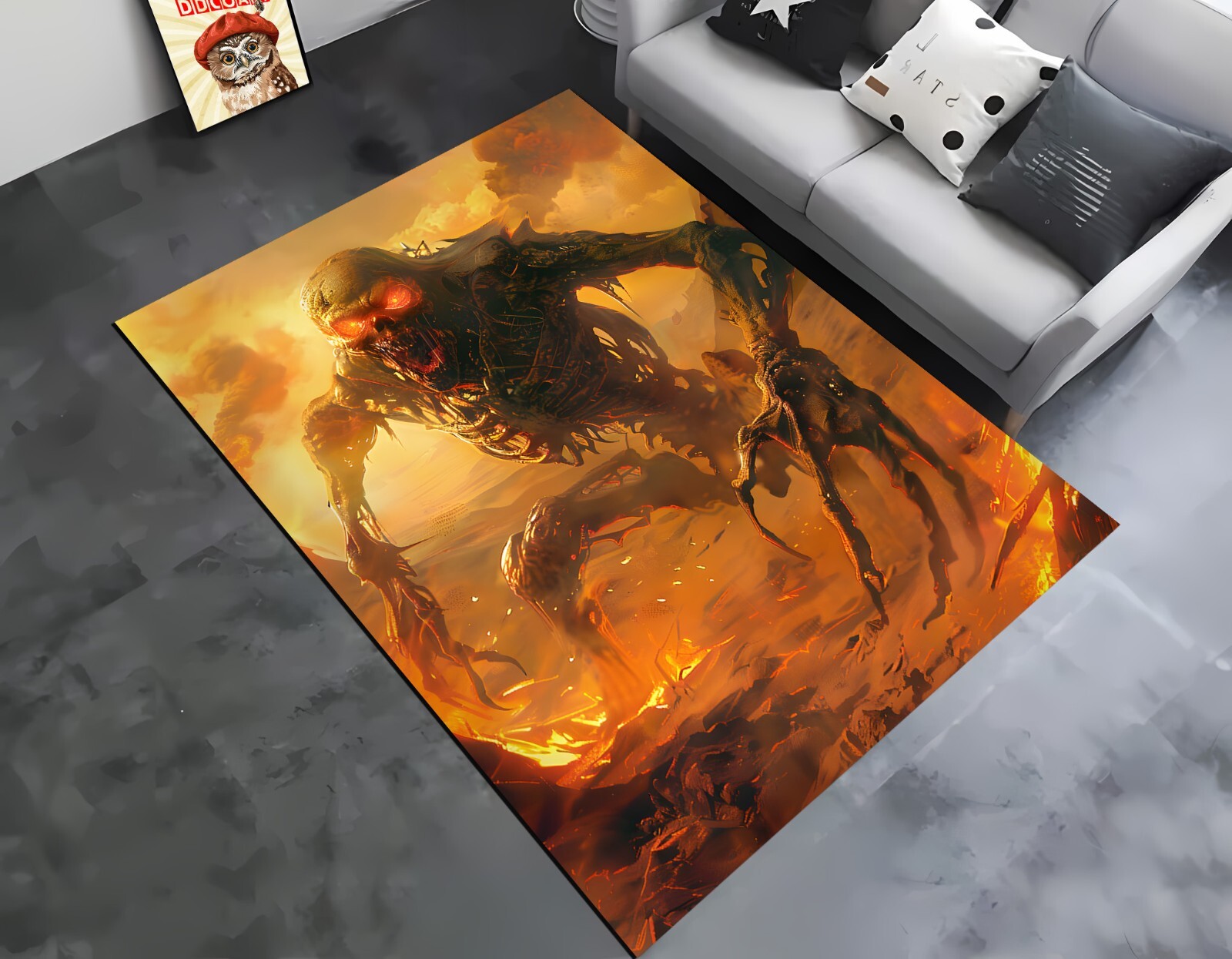3D Optical Illusion Rug, 3D Rug, Illusion Rug, Gaming Rug, 3D Graffiti Rug, 3D