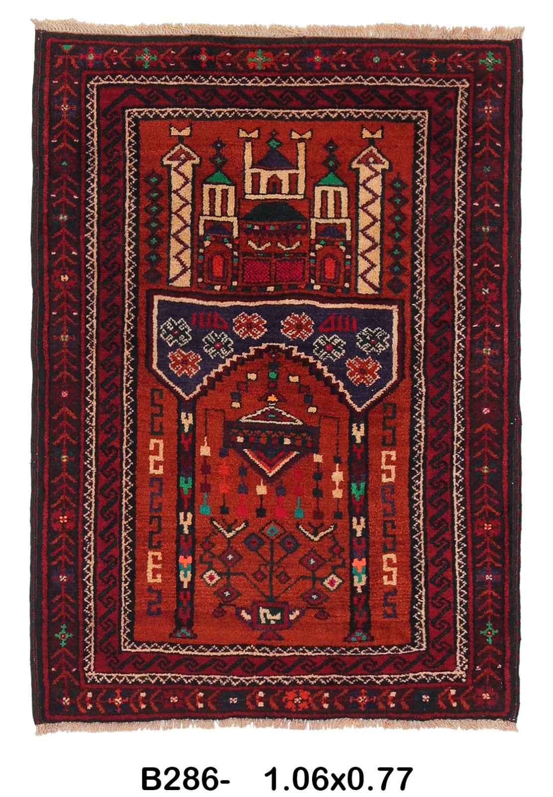 3’6″ x 2’6″ ft Vintage Hand-Knotted Traditional Wool Area Rug